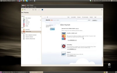 Ubuntu One Music Store - Metody Płatności